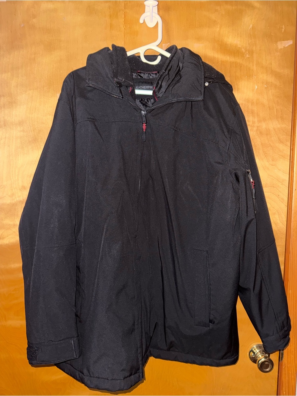 Weatherproof Black Performance Hooded Jacket